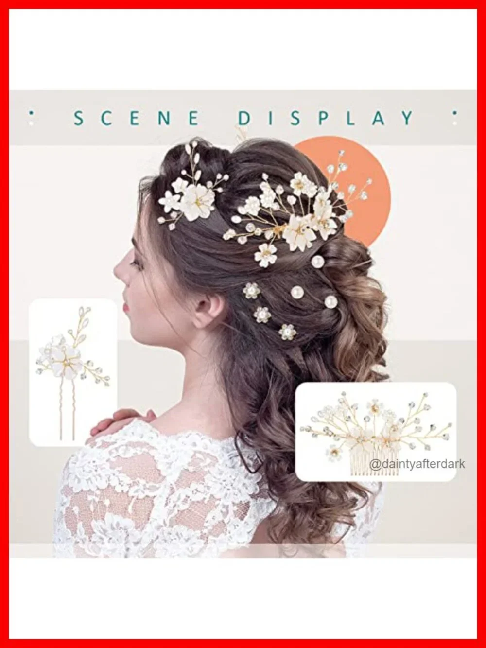 40 Piece Bridal Hair Accessories Set Pearl Rhinestone Hair Pins Combs